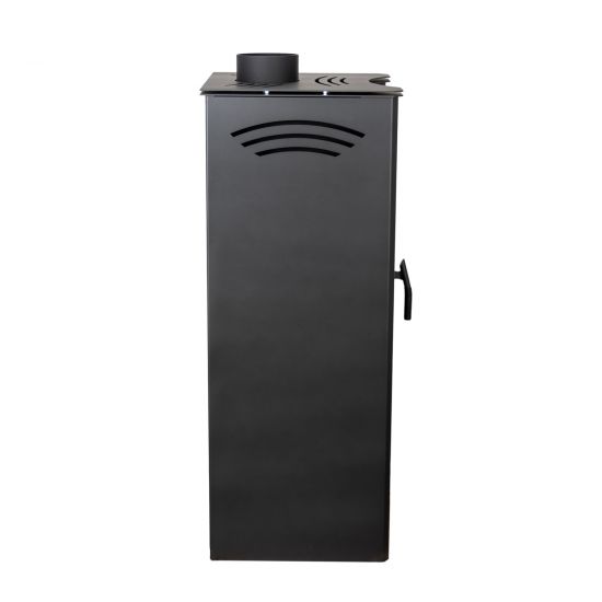 Kaminofen ABC Quadro Black Holzofen 9,5 kW mit Mehrfachbelegung Kamin Ofen Holzofen Holz Werkstattofen Heizofen