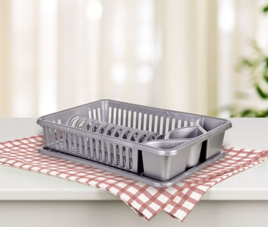 Preview: DanDiBo draining rack crockery draining rack plastic 93871 draining basket draining rack draining tray plate drainer