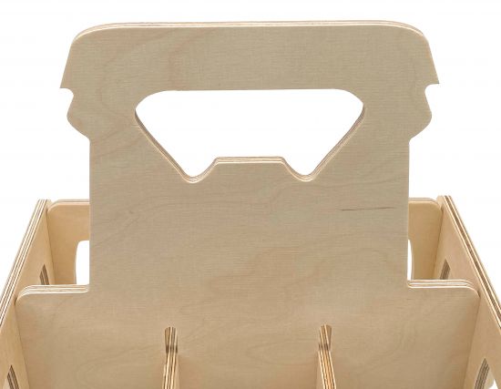 Preview: DanDiBo Bierträger aus Holz 6 Flaschen Flaschenträger 96141 Flaschenkorb Männerhandtasche Bier