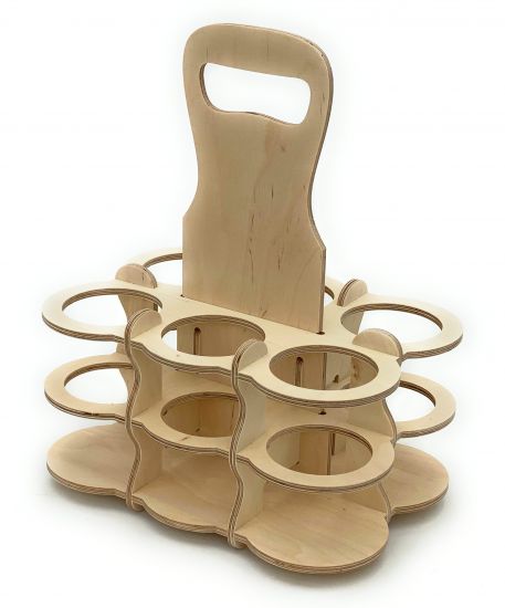 DanDiBo wooden beer carrier 6 bottles bottle carrier 96143 bottle basket men's handbag beer