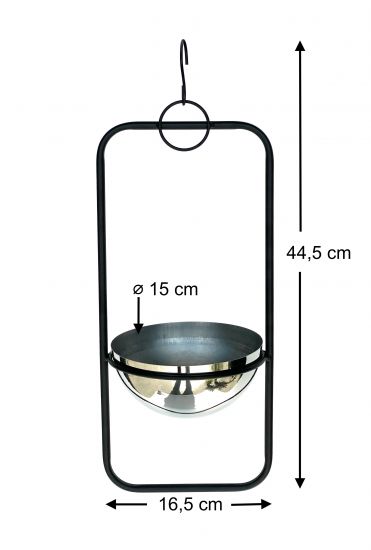 Preview: DanDiBo Blumenampel Innen Metall Wand Hängepflanzen 45 cm 96083 S mit Topf Silber Pflanzenhänger Blumenhänger Topfhänger Blumen Blumentopfhänger Hängetopf