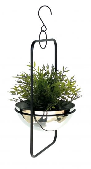 Preview: DanDiBo Blumenampel Innen Metall Wand Hängepflanzen 45 cm 96083 S mit Topf Silber Pflanzenhänger Blumenhänger Topfhänger Blumen Blumentopfhänger Hängetopf