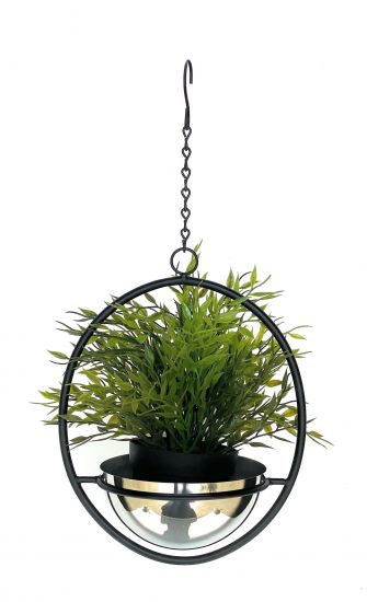DanDiBo hanging basket indoor metal wall hanging plants 43 cm 96087 S with pot silver plant hanger flower hanger pot hanger flowers flower pot hanger hanging pot