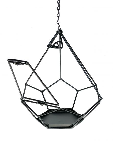 DanDiBo Blumenampel Innen Metall Wand Hängepflanzen 64 cm & 82 cm 96075 2er Set mit Tür 6 Ecken Pflanzenhänger Blumenhänger Topfhänger Blumen Blumentopfhänger Hängetopf