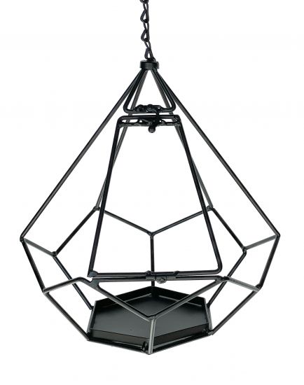 Preview: DanDiBo Blumenampel Innen Metall Wand Hängepflanzen 64 cm 96075 S mit Tür 6 Ecken Pflanzenhänger Blumenhänger Topfhänger Blumen Blumentopfhänger Hängetopf