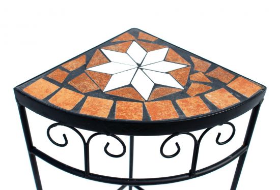 Preview: Blumenhocker Merano Mosaik 12013 Blumenständer 42cm Hocker Eckregal Tisch