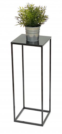 DanDiBo Blumenhocker Metall Schwarz Eckig 62,5 cm Blumenständer Beistelltisch 434 Blumensäule Modern Pflanzenständer Pflanzenhocker