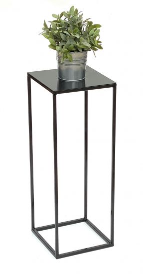 DanDiBo Flower Stool Metal Black Square 62.5 cm Flower Stand Side Table 434 Flower Column Modern Plant Stand Plant Stool