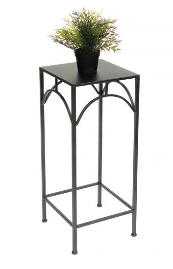 DanDiBo Blumenhocker Metall Schwarz Eckig 70 cm Blumenständer 96132 L Beistelltisch Blumensäule Modern Pflanzenständer Pflanzenhocker