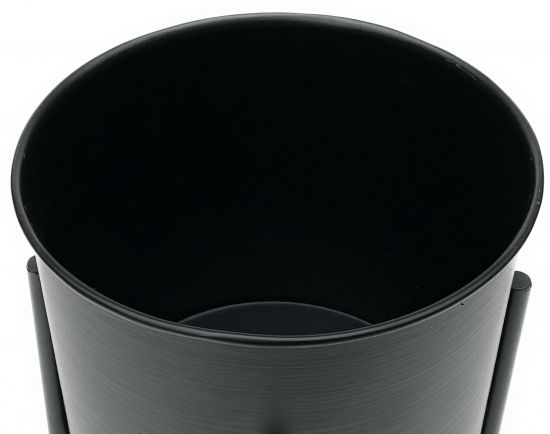 Preview: DanDiBo Blumenhocker mit Topf Metall Schwarz 32 cm Blumenständer 96153 Blumensäule Modern Pflanzenständer Pflanzenhocker