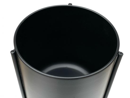 Preview: DanDiBo Blumenständer mit Topf Metall Schwarz 80 cm Blumenhocker 96022 Blumensäule Modern Pflanzenständer Pflanzenhocker