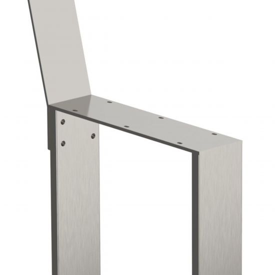 Preview: DanDiBo 2x Bankgestell mit Lehne Edelstahl Metall Set DIY Bank Füße Bankkufen Bankbeine 96632 Sitzgestell für Gartenbank Robust Stabil