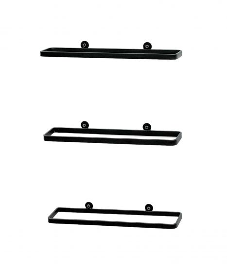 Preview: DanDiBo Weinhalter Metall Schwarz 3er Set Weinregal  Weinflaschen Flaschen 96419 Halter Wandregal Regal