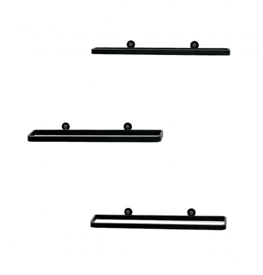 DanDiBo Weinhalter Metall Schwarz 3er Set Weinregal  Weinflaschen Flaschen 96419 Halter Wandregal Regal