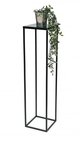 DanDiBo Flower Stool Metal Black 100 cm Square Flower Stand Side Table FRA-006 Flower Column Modern Plant Stand Plant Stool