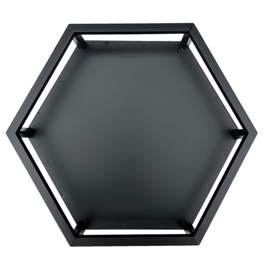 DanDiBo Blumenhocker Metall Schwarz 6eck 50 cm Blumenständer Blumensäule 96453 S Pflanzenhocker Modern Pflanzenständer