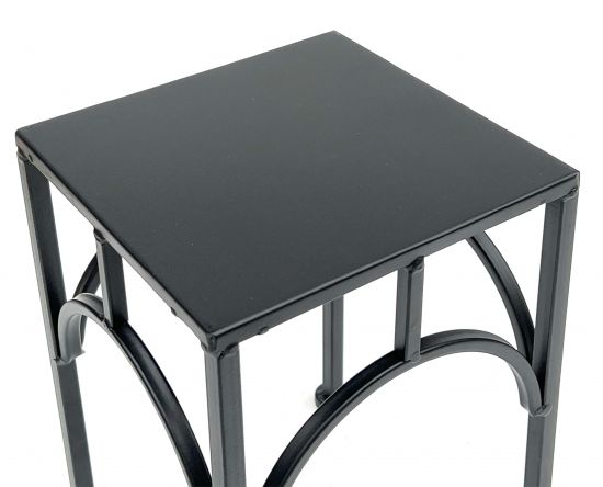 DanDiBo Blumenhocker Metall Schwarz Eckig 28 cm Blumenständer Blumensäule 96449 S Pflanzenhocker Modern Pflanzenständer