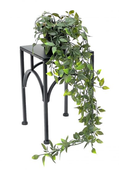 DanDiBo Blumenhocker Metall Schwarz Eckig 28 cm Blumenständer Blumensäule 96449 S Pflanzenhocker Modern Pflanzenständer