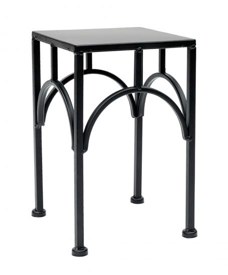 DanDiBo Blumenhocker Metall Schwarz Eckig 28 cm Blumenständer Blumensäule 96449 S Pflanzenhocker Modern Pflanzenständer