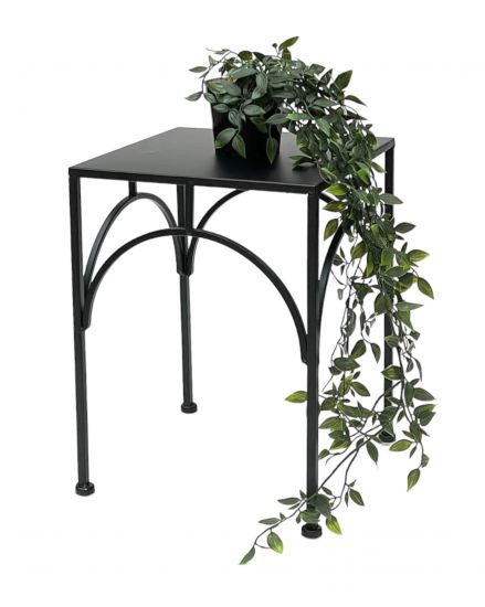 DanDiBo Blumenhocker Metall Schwarz Eckig 38 cm Blumenständer Blumensäule 96449 L Pflanzenhocker Modern Pflanzenständer