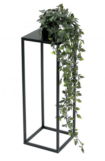DanDiBo Blumenhocker Metall Schwarz Eckig 50 cm Blumenständer Beistelltisch 96315 S Blumensäule Modern Pflanzenständer Pflanzenhocker
