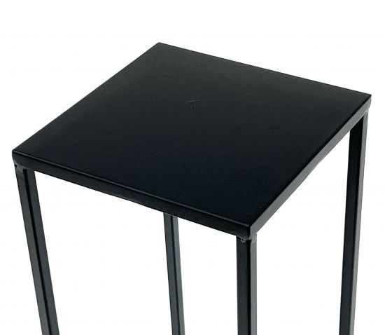 Preview: DanDiBo Blumenhocker Metall Schwarz Eckig 50 cm Blumenständer Beistelltisch 96315 S Blumensäule Modern Pflanzenständer Pflanzenhocker