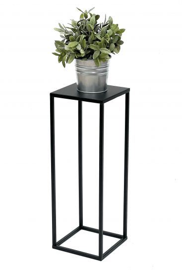 DanDiBo Flower Stool Metal Black Square 50 cm Flower Stand Side Table 96315 S Flower Column Modern Plant Stand Plant Stool