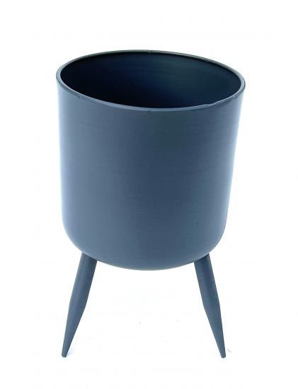DanDiBo Flower pot with feet Plant pot Flower pot with legs Metal grey 23 cm 96260 M Modern plant stand
