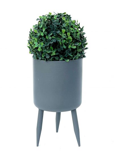 DanDiBo Flower pot with feet Plant pot Flower pot with legs Metal Grey 27 cm 96260 L Modern plant stand