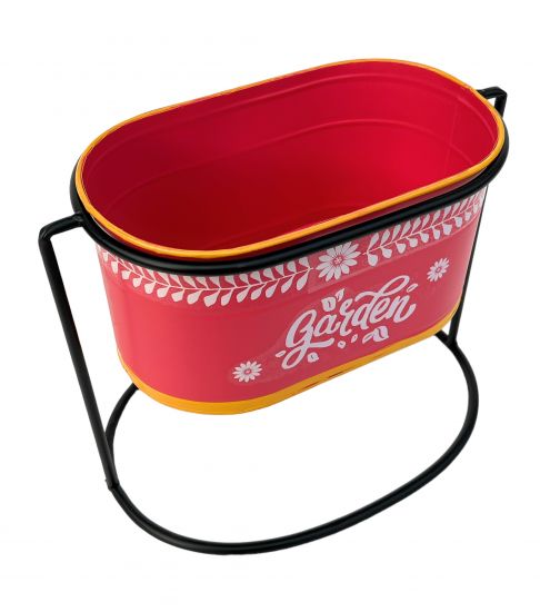 DanDiBo Blumenhocker mit Topf Metall Stehend Mehrfarbig Oval 96526 3er Set Blumenständer Blumensäule Modern Pflanzenständer Pflanzgefäß