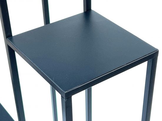 Preview: DanDiBo Blumentreppe Metall Schwarz 90 cm Pflanzentreppe Blumenständer 96354 Blumensäule Modern Pflanzenständer Blumenhocker