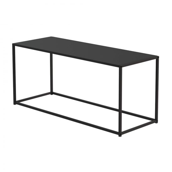 DanDiBo Couchtisch Schwarz Metall Eckig 110x50x40 cm Beistelltisch Wohnzimmer 96470 Tisch Sofatisch Wohnzimmertisch Modern