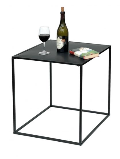 Preview: DanDiBo Coffee Table Black Metal L Side Table Living Room 96252 Table Side Table 52 cm Sofa Table Kitchen Table Modern