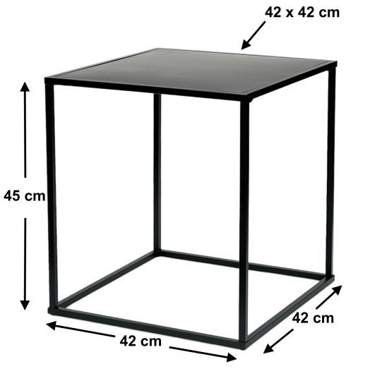 Preview: DanDiBo Coffee Table Black Metal S Side Table Living Room 96252 Table Side Table 42 cm Sofa Table Kitchen Table Modern