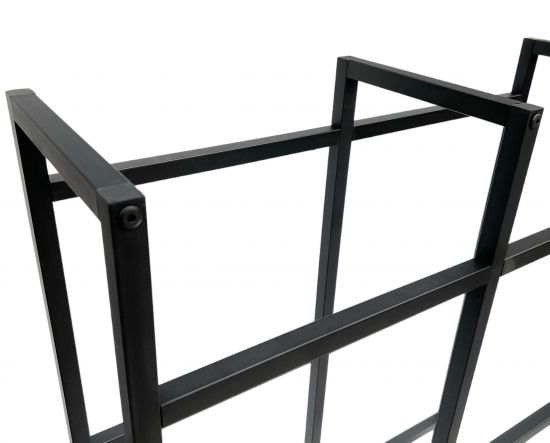 DanDiBo Getränkekistenregal 6 Kisten Schwarz Metall Stehend 96477 Getränkekistenhalter 91 cm Getränkekistenständer Flaschenkistenregal