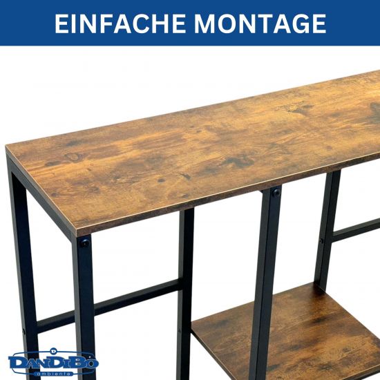 DanDiBo Getränkekistenregal 4 Kisten mit Ablage Holz Metall 96564 Getränkeregal Kistenregal Getränkekistenhalter