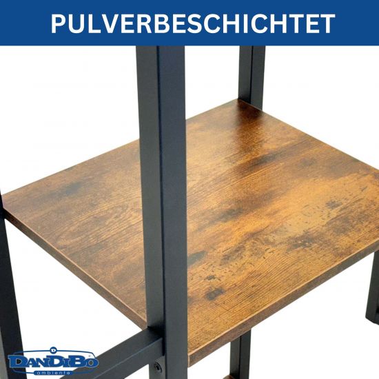 DanDiBo Getränkekistenregal 4 Kisten mit Ablage Holz Metall 96564 Getränkeregal Kistenregal Getränkekistenhalter