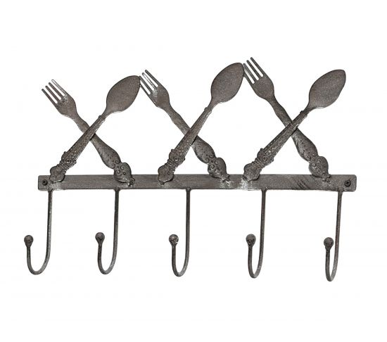 DanDiBo Handtuchhaken Handtuchleiste 96253 Handtuchhalter Küche Metall Hakenleiste Vintage Garderobenleiste Kleiderhakenleiste