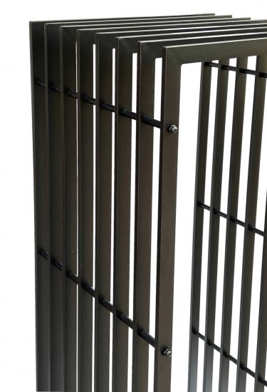 Preview: DanDiBo Kaminholzregal Innen Metall Schwarz Kaminholzständer 96430 150 cm Holzkorb Kaminholzhalter Holzregal