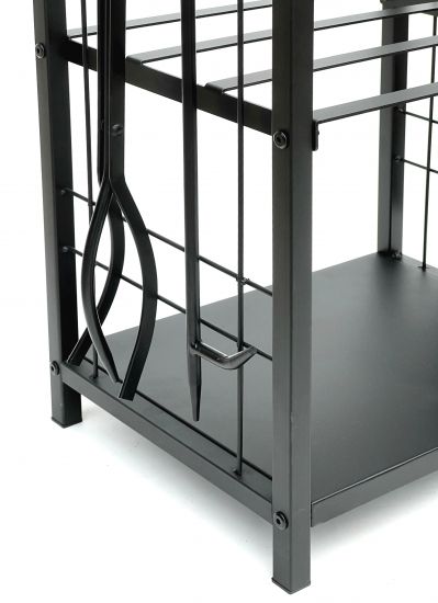 DanDiBo firewood rack indoor metal black 72 cm firewood stand with fireplace set 96431 firewood trolley firewood holder