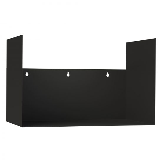 Preview: DanDiBo Kaminholzregal Innen Metall Schwarz Kaminholzständer mit Rückwand an der Wand Hängend 96432 Holzkorb Kaminholzhalter