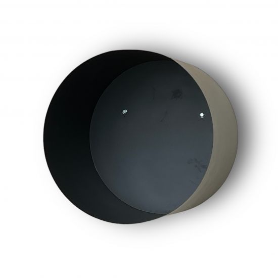 DanDiBo Firewood Rack Indoor Metal Black Round Wall 50 cm Firewood Rack with Back Panel 96433 Wall Mounted Hanging Wood Basket Firewood Holder Wood Rack