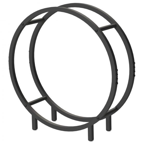 DanDiBo Kaminholzregal Innen Metall Schwarz Stehend Rund 60 cm Kaminholzständer 96468 Kaminholzhalter Brennholzregal Feuerholzregal