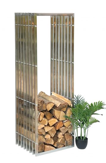 DanDiBo firewood rack indoor metal stainless steel firewood rack 96429 150 cm wood basket firewood holder wood rack