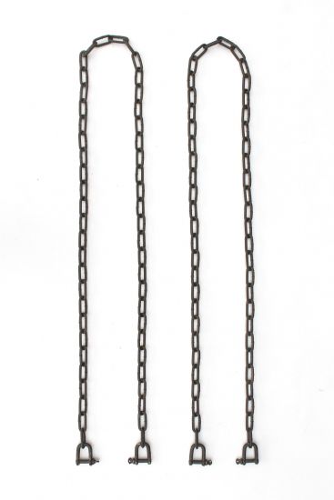 Preview: DanDiBo Kette Verlängerungskette Hängesessel Hängebank 2x 2m verzinkt Braun 300 kg Gliederkette Stahlkette Schäkel