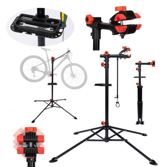 DanDiBo bike assembly stand Bicycle assembly stand Height-adjustable 360? rotatable 96562 Repair stand for ebike Mountain bike Centre stand Foldable Folding