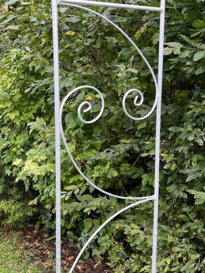 Preview: DanDiBo Rosenbogen Metall Verzinkt Massiv 120 cm Torbogen 96518 Wetterfest Rundbogen Volleisen Rankhilfe Gartenbogen Feuerverzinkt