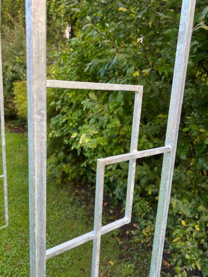 Preview: DanDiBo Rosenbogen Metall Verzinkt Massiv 150 cm Torbogen 96524 Wetterfest Rundbogen Volleisen Rankhilfe Gartenbogen Feuerverzinkt