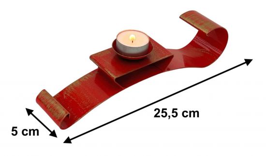 Preview: DanDiBo Schlitten Rot Metall Stehend Weihnachtsdeko Deko Weihnachten Kerzenhalter Teelichthalter Winter Modern