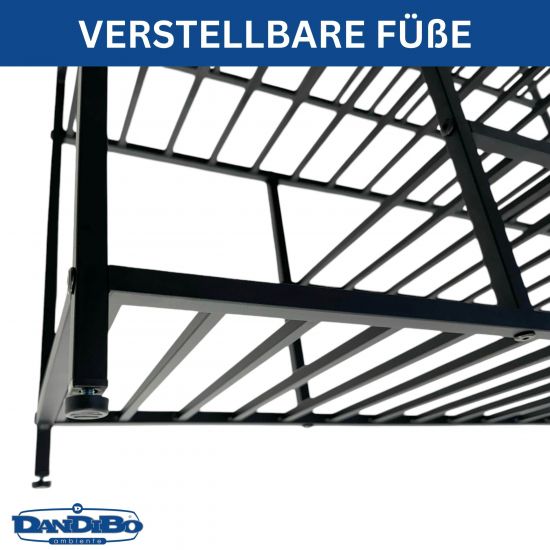 DanDiBo Shoe Rack Space-Saving Metal Black Modern 6 Tiers 100 cm with Shelf Shoe Stand with Storage Shoe Organizer Shoe Storage Shelf Design